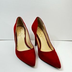 JESSICA SIMPSON Suede Levin Point-Toe Pump